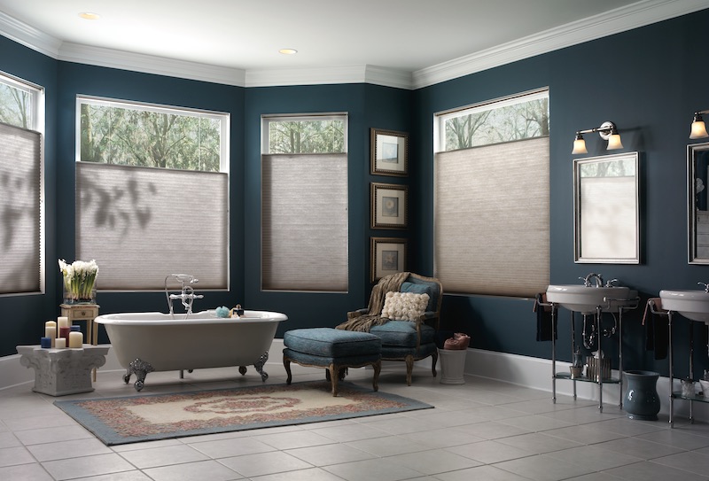 Thermoflex honeycomb Blinds in bathroom windows