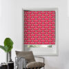 roller blind designer print on bedroom window colour candy