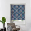 roller blind designer print on bedroom window colour christian