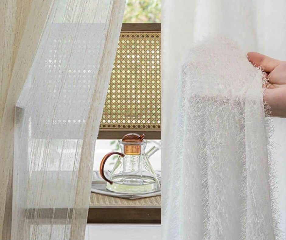 sheer curtains comparison of different fabrics 