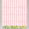 roman blinds stripes printed wobble pink