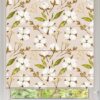 roman blind with cotton flower pattern installed on window