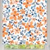roman blind with colourful flower pattern on window frame