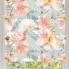 watercolour roman blind flower pattern