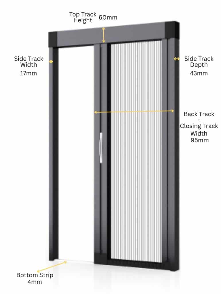 pleated screen door with frame dimensions