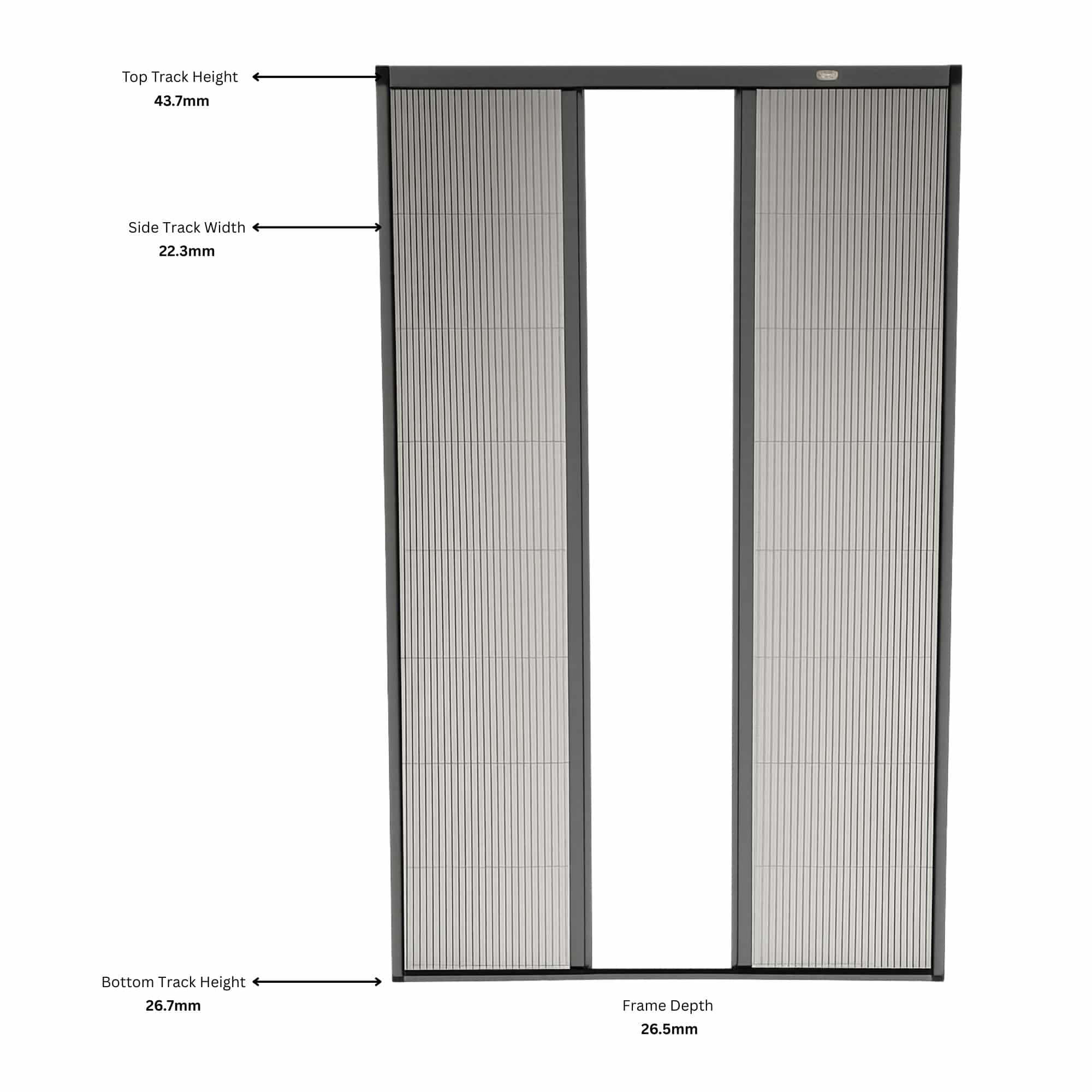 double door insect screen frame dimensions